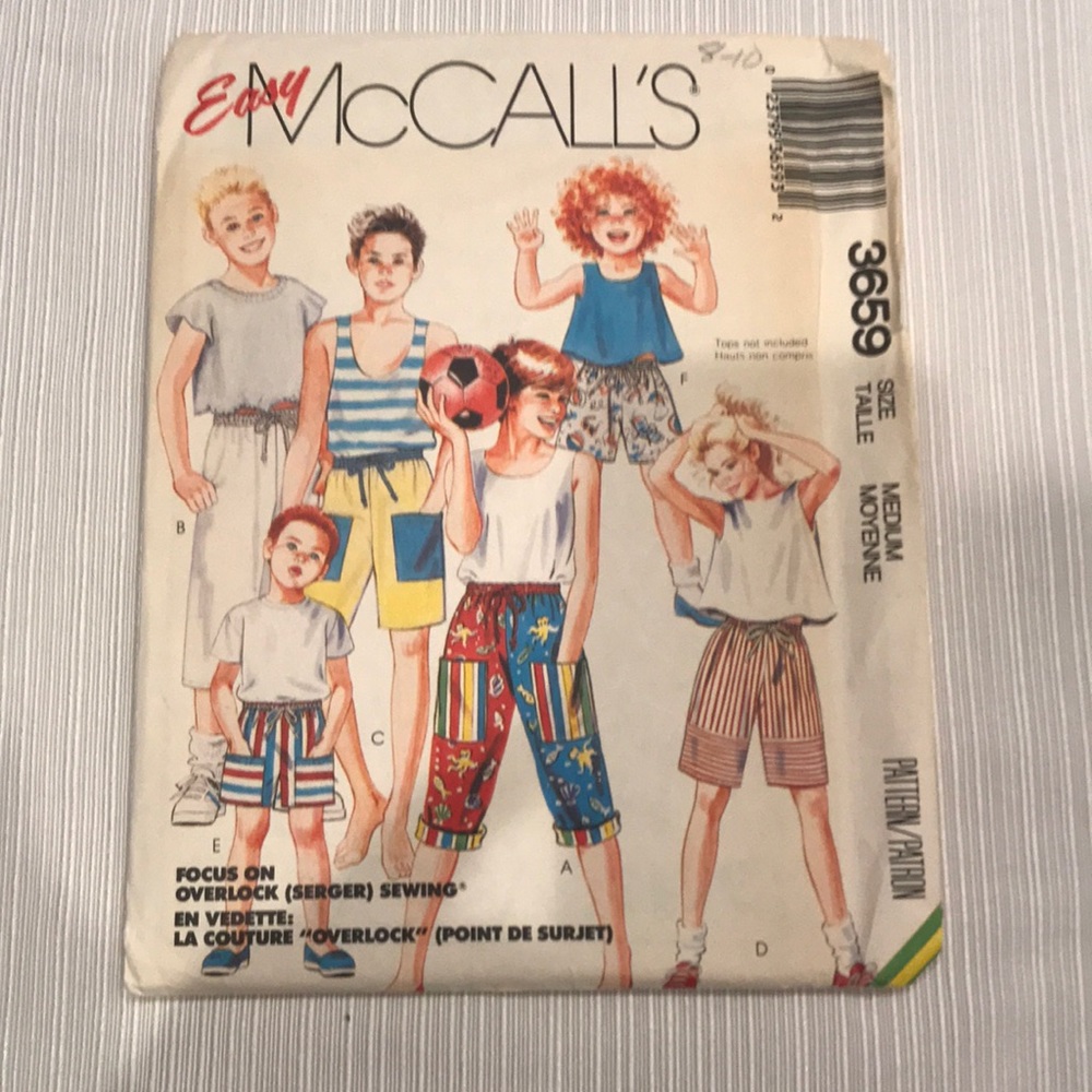 Easy McCall’s home sewing pattern